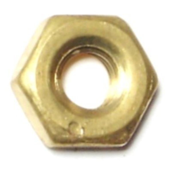 Midwest Fastener Machine Screw Nut, #10-32, Brass, 48 PK 68321